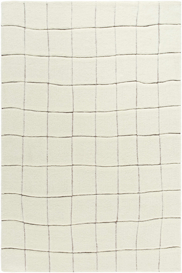 Caolan Modern Geometrical White Washable Area Rug