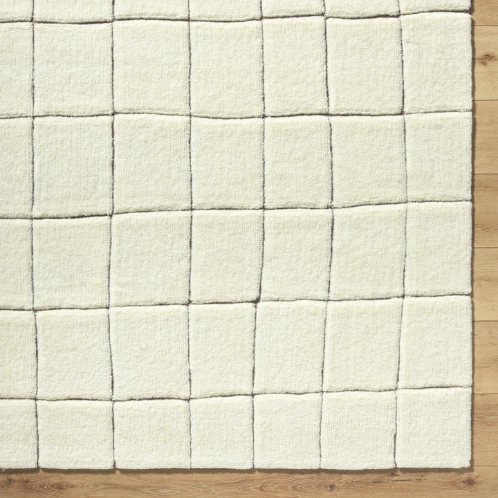 Caolan Modern Geometrical White Washable Area Rug