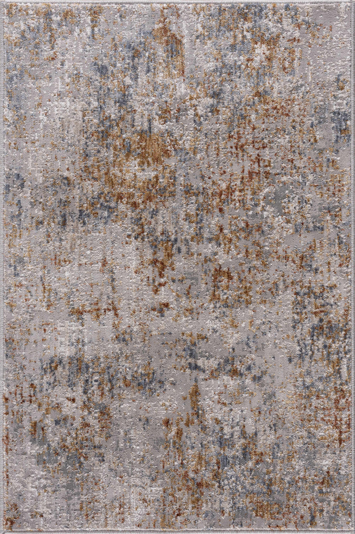 Contemporary Ivory And Mustard Machine Woven Area Rug