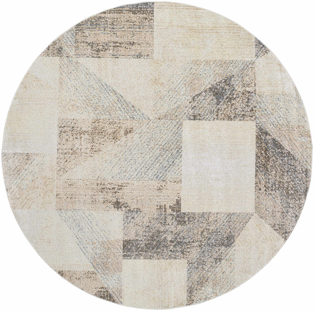 Chachi Contemporary Abstract Beige And Gray Rug