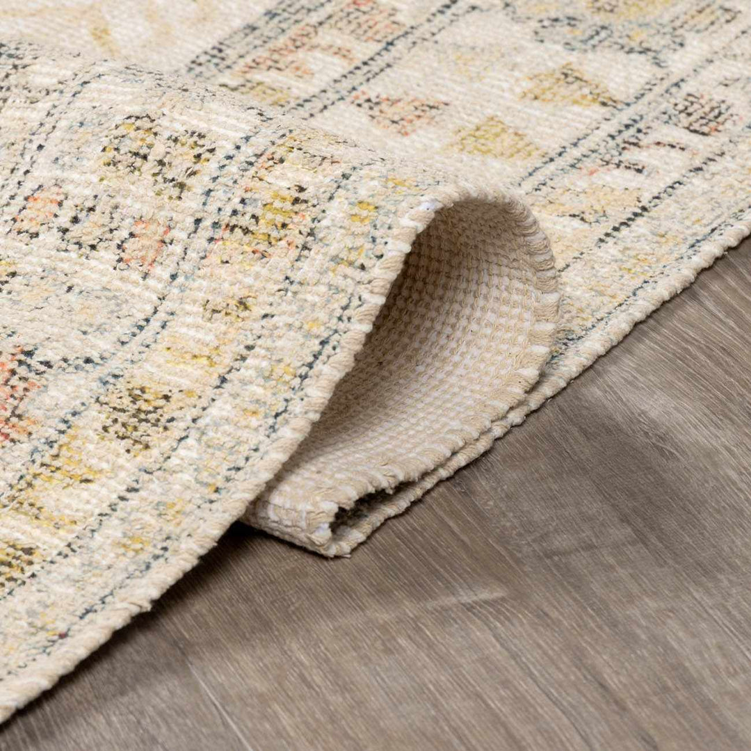 Chaela Beige And Mustard Traditional Style Area Rug
