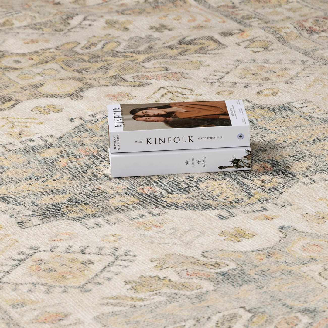 Chaela Beige And Mustard Traditional Style Area Rug