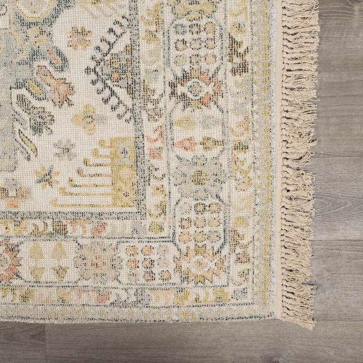 Chaela Beige And Mustard Traditional Style Area Rug