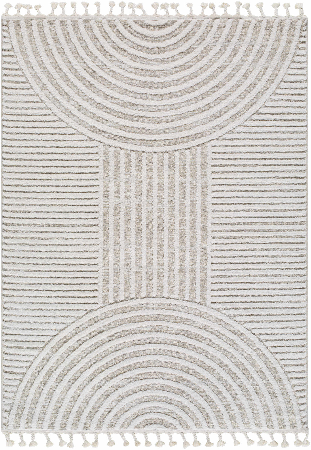Cassie Contemporary Geometrical Design Beige Rug