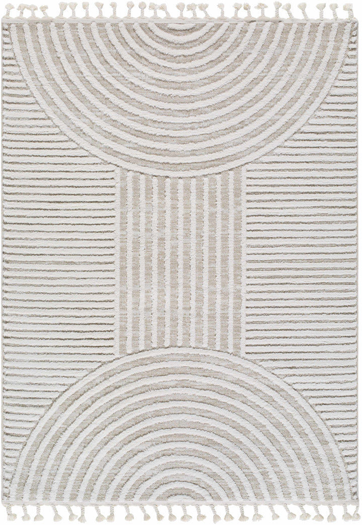 Cassie Contemporary Geometrical Design Beige Rug