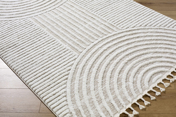 Cassie Contemporary Geometrical Design Beige Rug