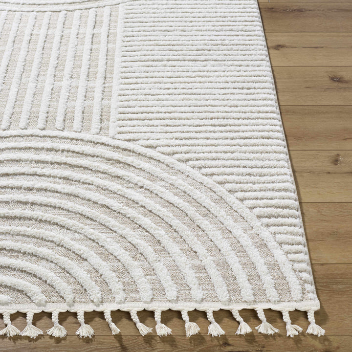 Cassie Contemporary Geometrical Design Beige Rug