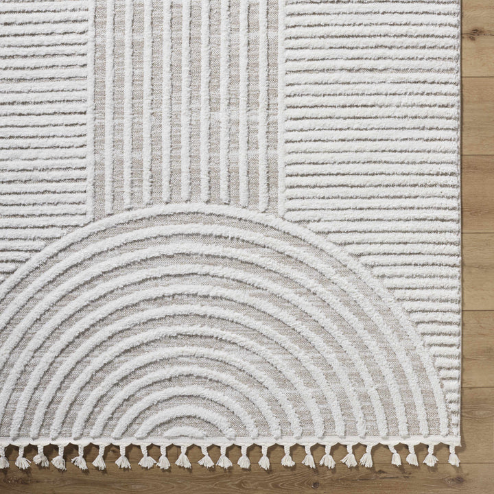Cassie Contemporary Geometrical Design Beige Rug
