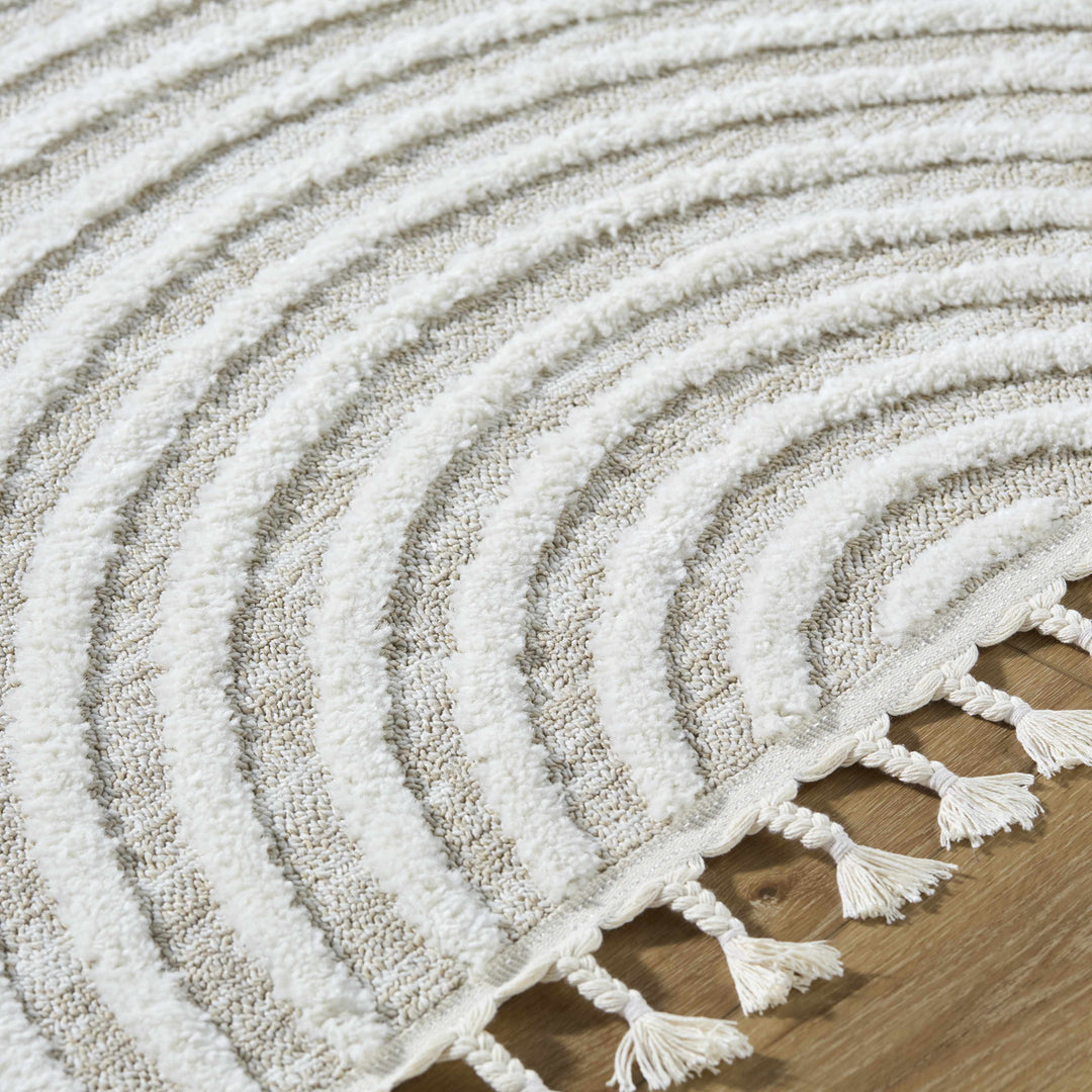 Cassie Contemporary Geometrical Design Beige Rug