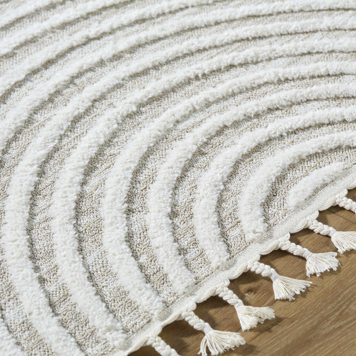 Cassie Contemporary Geometrical Design Beige Rug