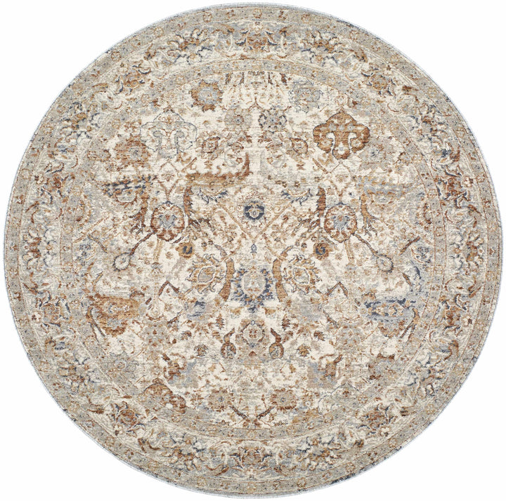 Chikao Traditional Style Beige And Brown Area Rug