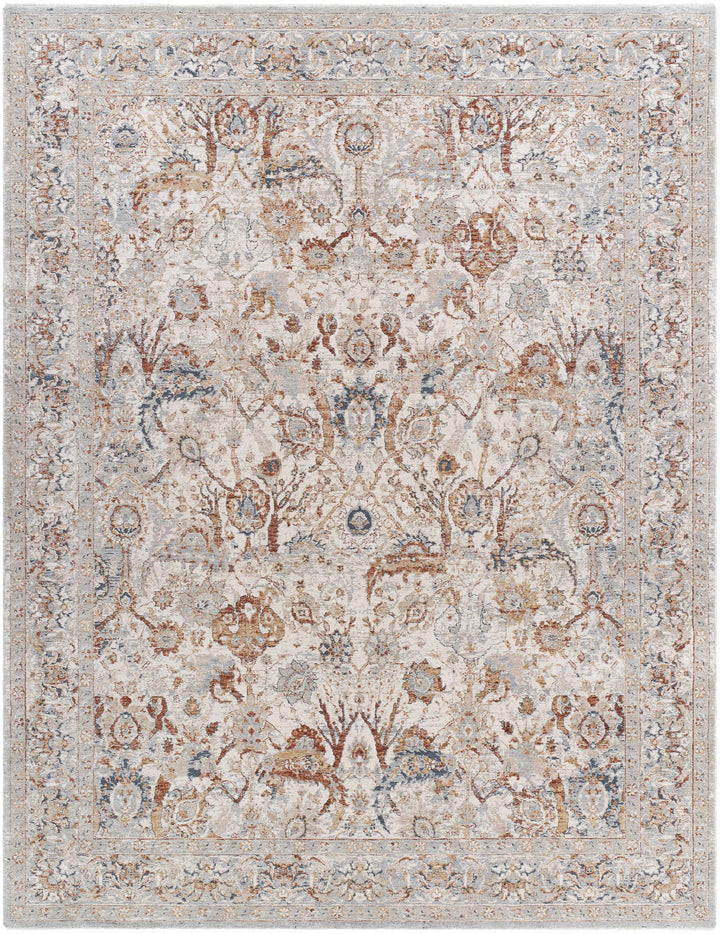 Chikao Traditional Style Beige And Brown Area Rug