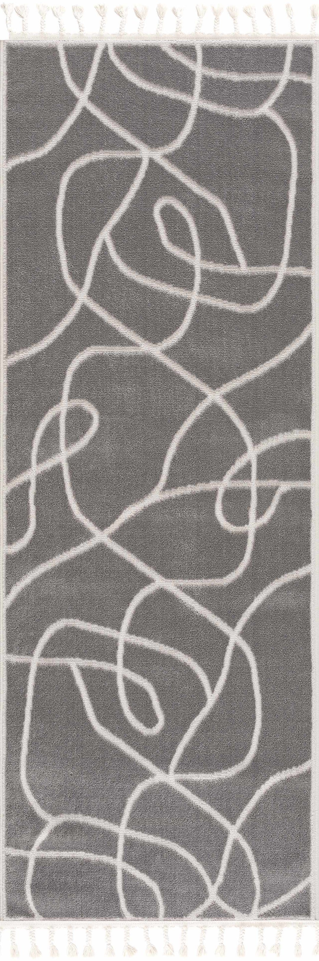 Azana Modern Abstract Design Gray Area Rug