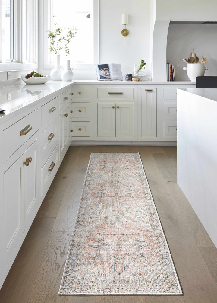 Aethwy Traditional Style Gray And Brown Washable Area Rug