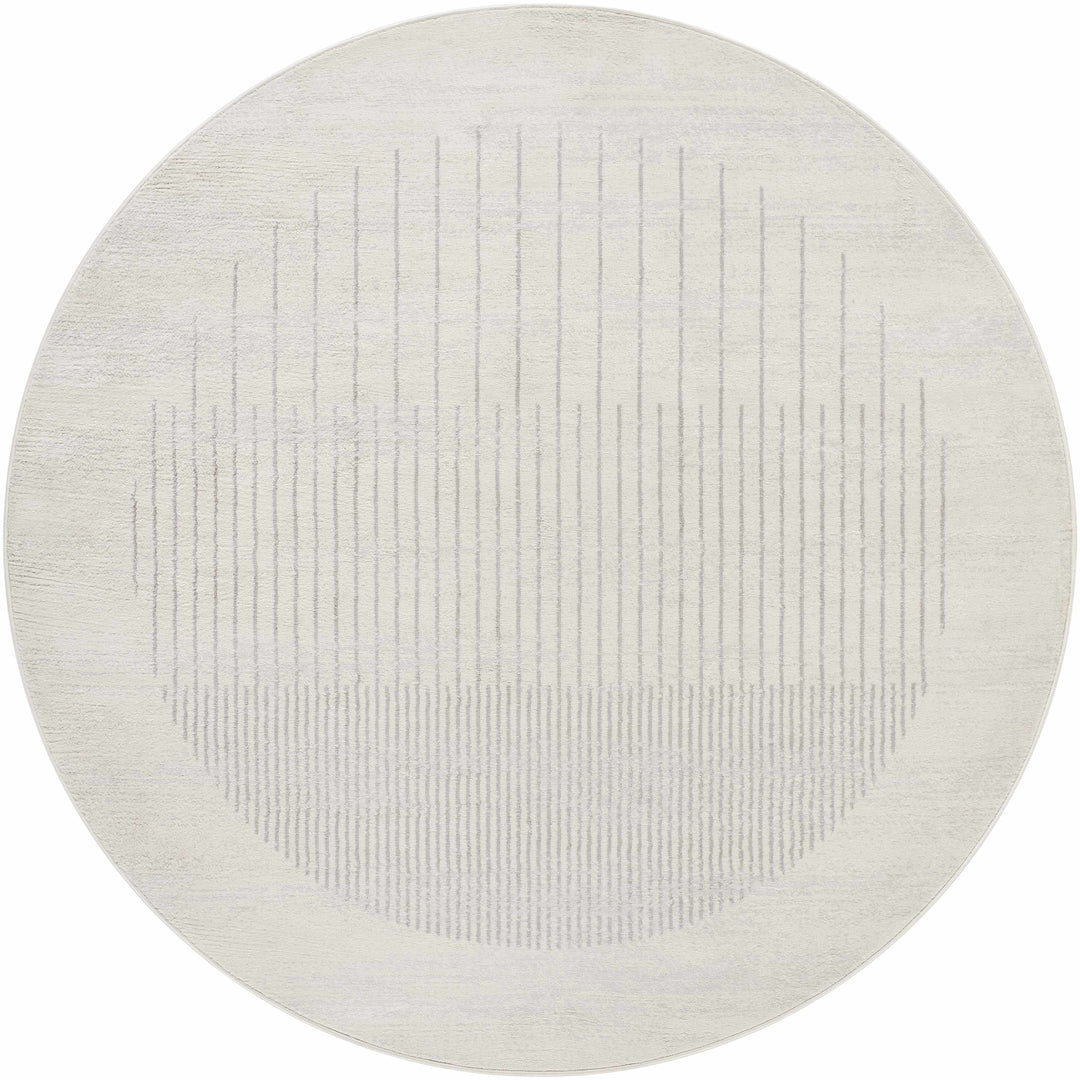 Dung Contemporary Geometrical Gray And Ivory Rug