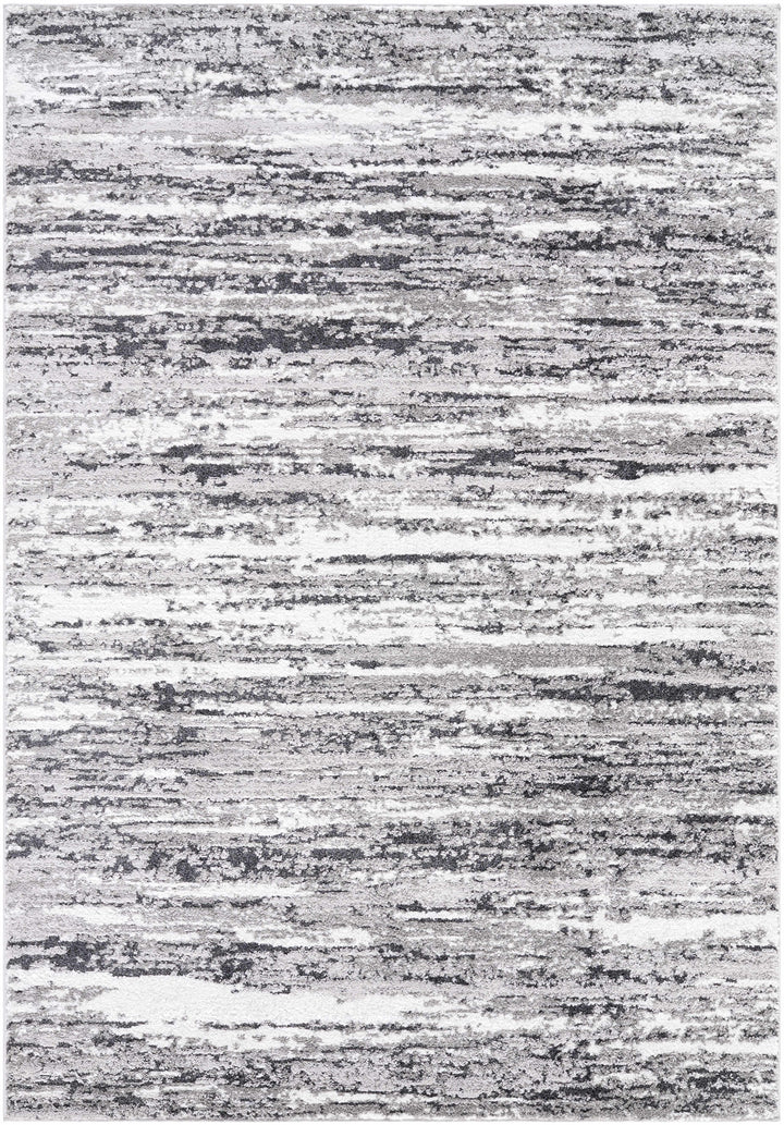 Azmina Contemporary Abstract Gray And Charcoal Rug