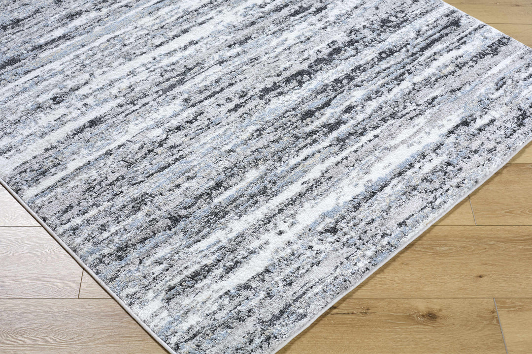 Azmina Contemporary Abstract Gray And Charcoal Rug