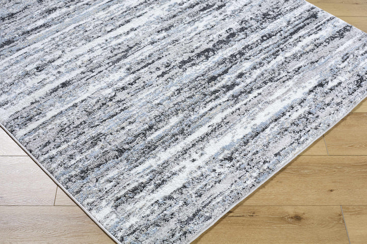 Azmina Contemporary Abstract Gray And Charcoal Rug