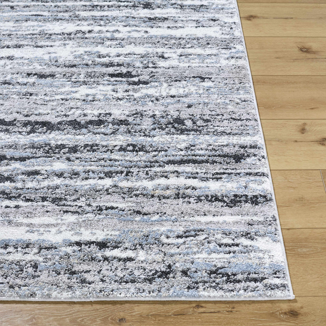 Azmina Contemporary Abstract Gray And Charcoal Rug