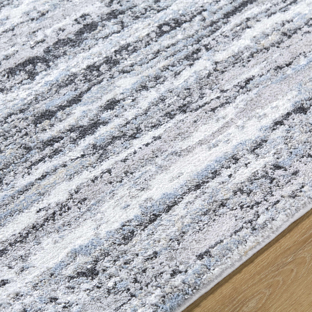 Azmina Contemporary Abstract Gray And Charcoal Rug