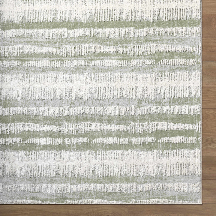 Asmara Contemporary Abstract Green And Beige Rug