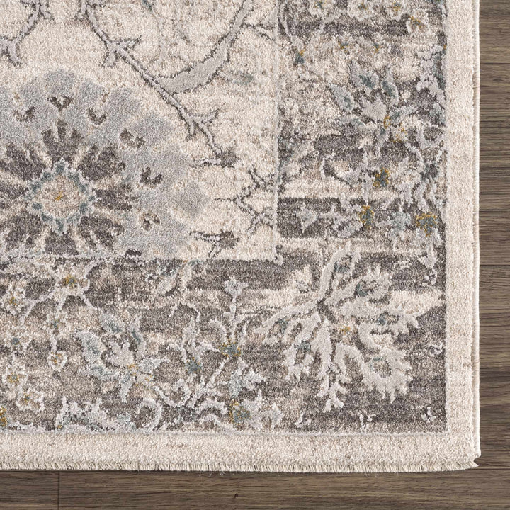 Gauge Traditional Oriental Design Ivory & Gray Rug
