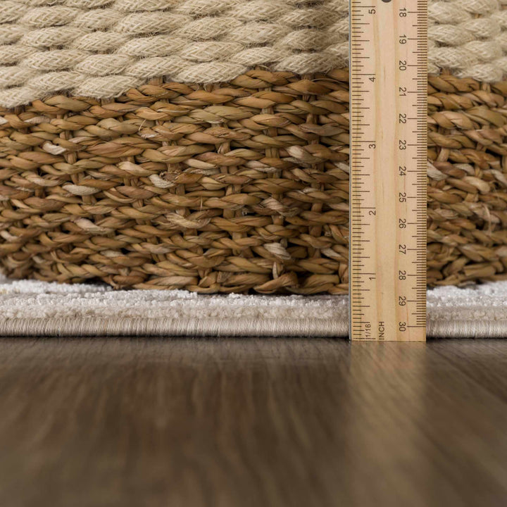 Gauge Traditional Oriental Design Ivory & Gray Rug