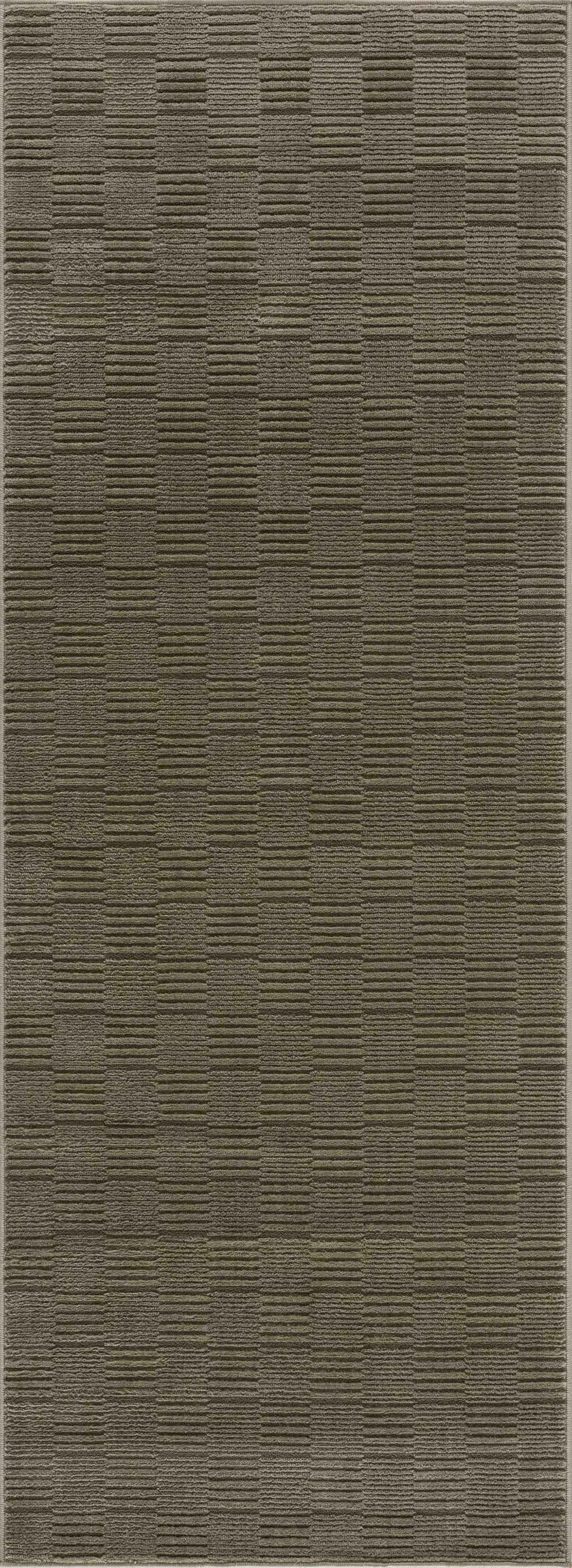 Kazuma Green Contemporary Style Washable Area Rug