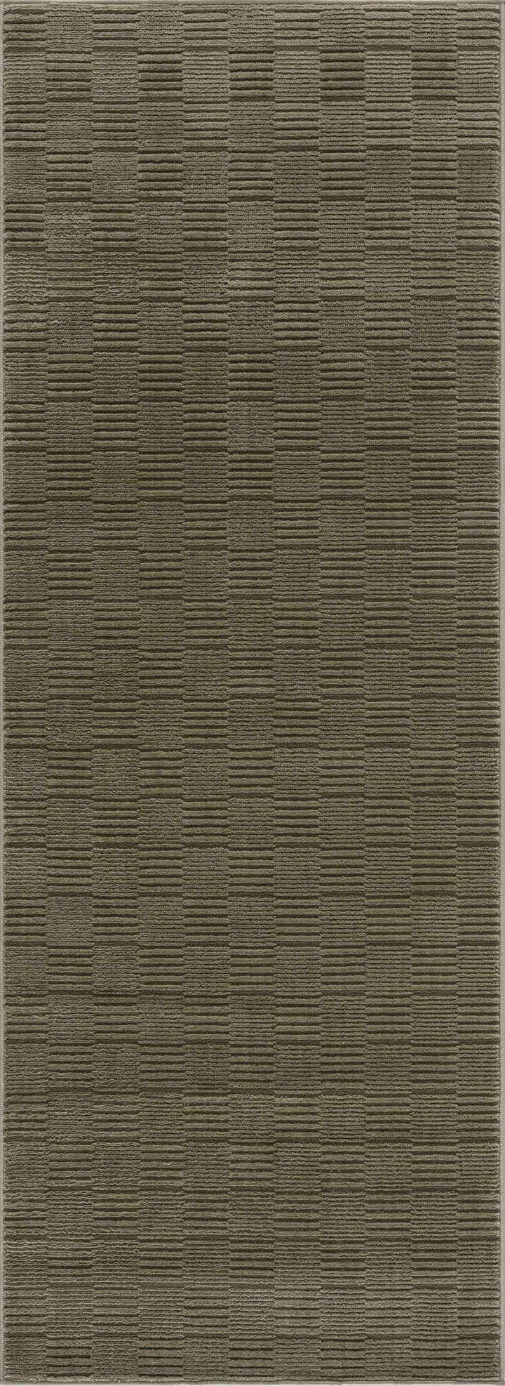 Kazuma Green Contemporary Style Washable Area Rug