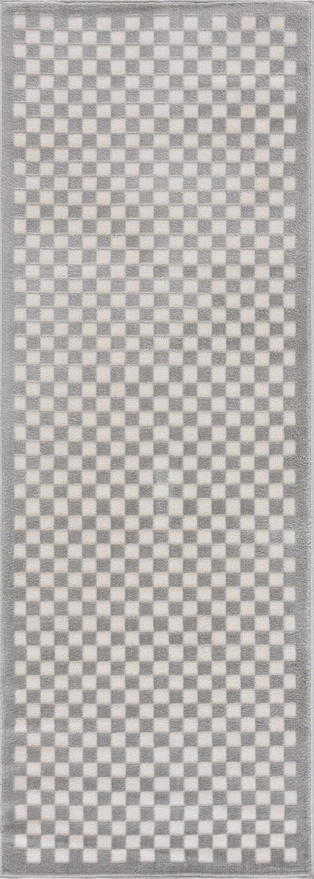 Gaiwan Modern Geometrical Design Gray Washable Area Rug