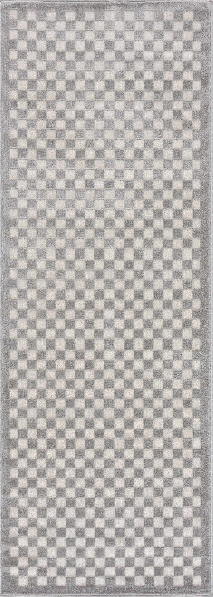 Gaiwan Modern Geometrical Design Gray Washable Area Rug