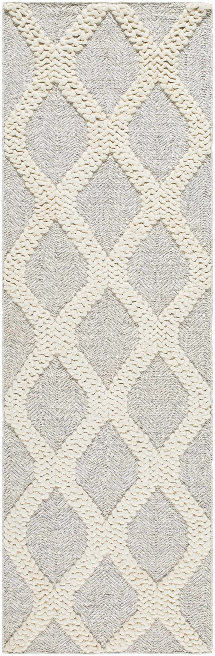 Dusan Modern Geometrical Gray And Ivory Rug