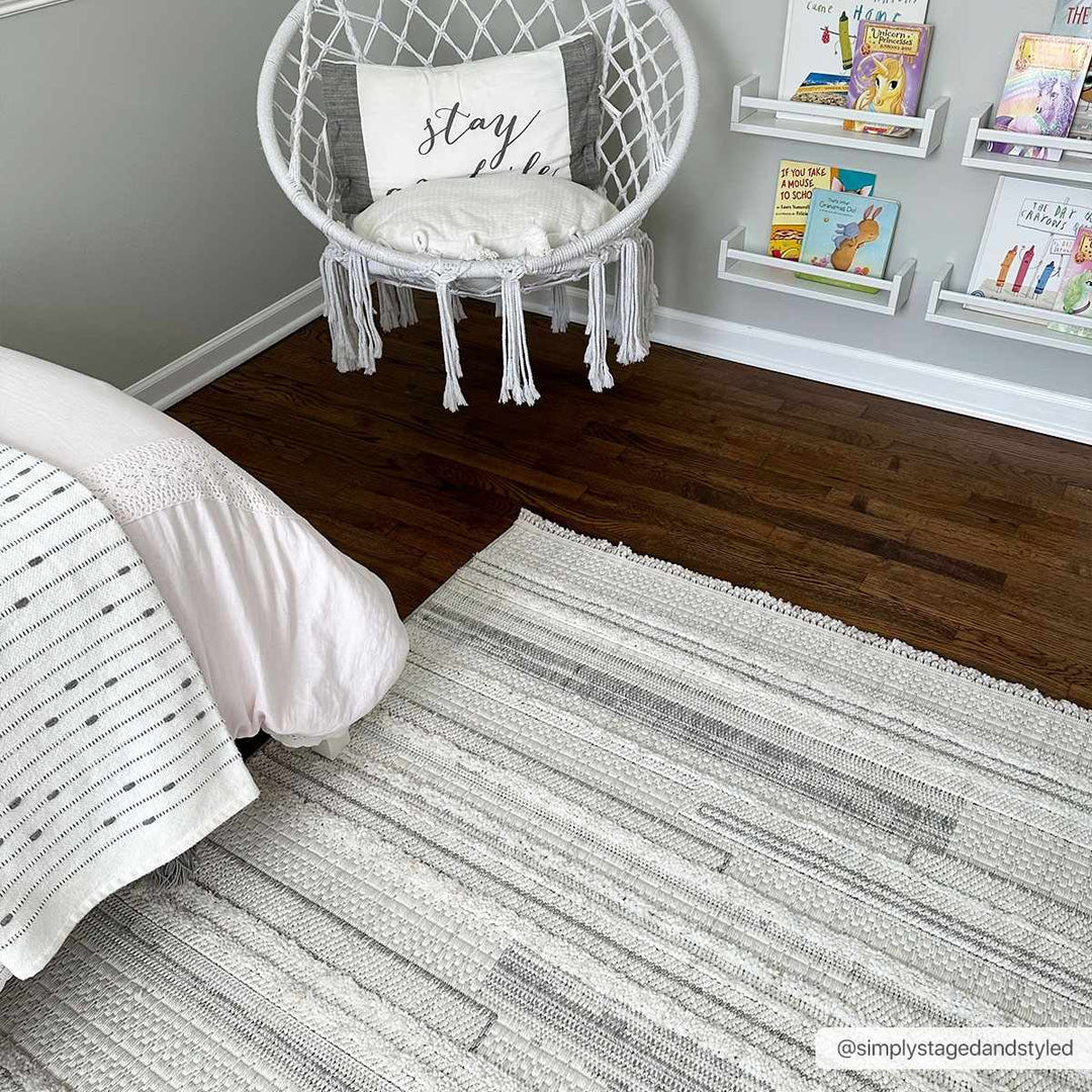 Dishman Contemporary Style Gray Rug
