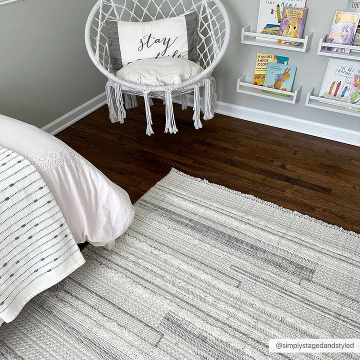 Dishman Contemporary Style Gray Rug