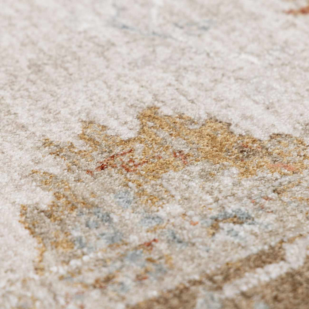 Elloree Traditional Style Ivory And Brown Area Rug