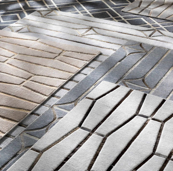 Ardahan Modern Geometrical Design Silver And Brown Area Rug