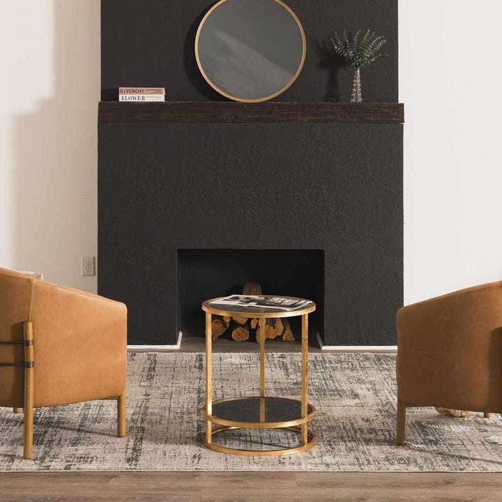 Contemporary Abstract Gray Machine Woven Rug