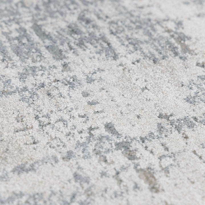 Contemporary Abstract Gray Machine Woven Rug