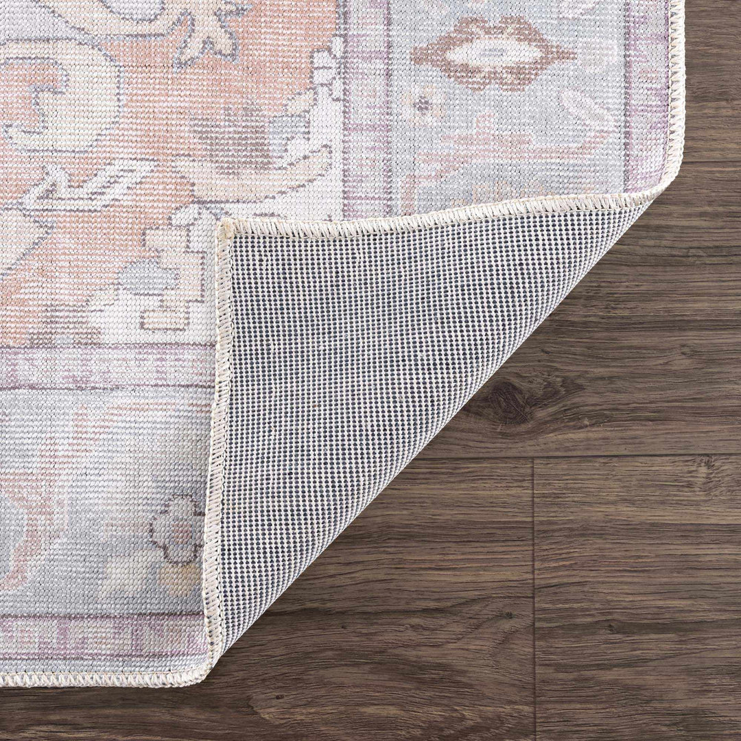 Pacay Traditional Style Gray And Rust Area Rug