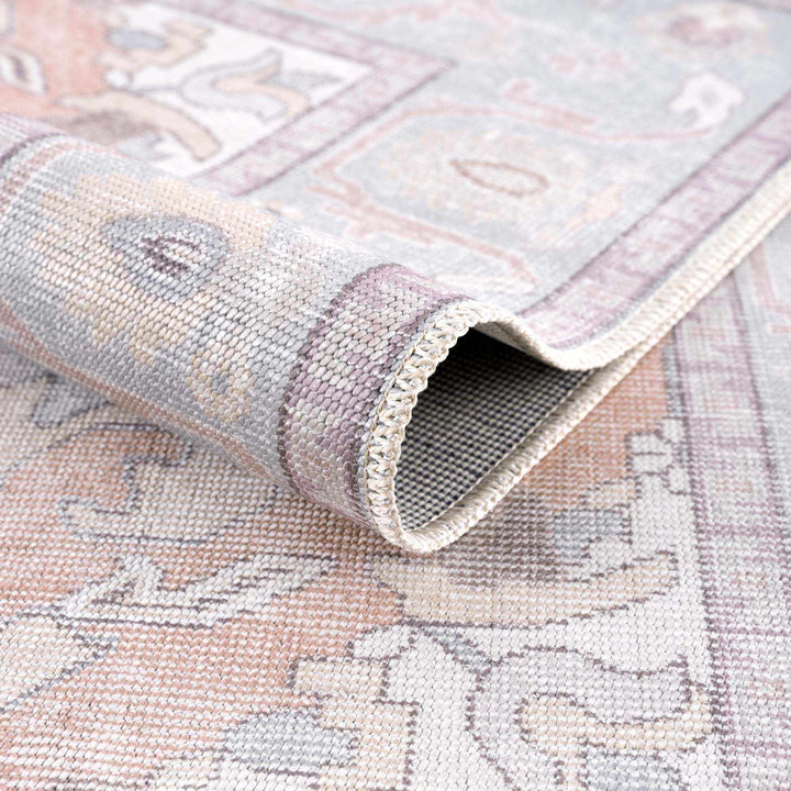 Pacay Traditional Style Gray And Rust Area Rug