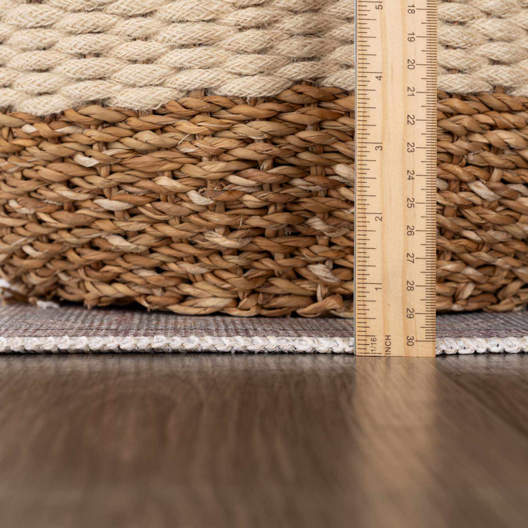 Pacay Traditional Style Gray And Rust Area Rug