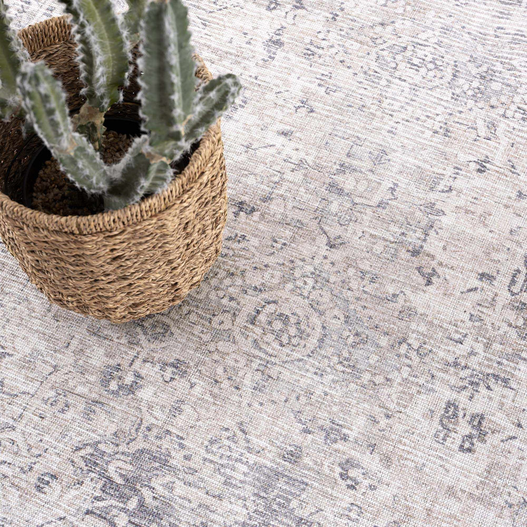 Nyako Gray Traditional Style Area Rug