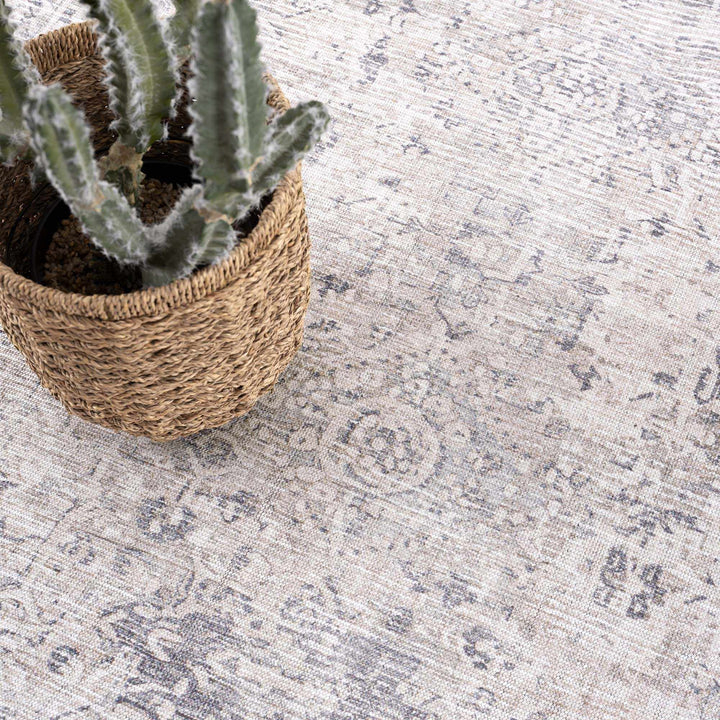 Nyako Gray Traditional Style Area Rug