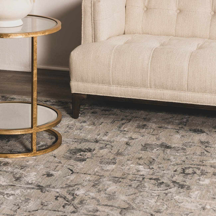Embsay Traditional Medallion Design Gray And Blue Area Rug