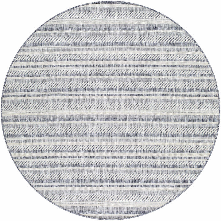 Emirgazi Modern Stripe Pattern Blue Outdoor Rug