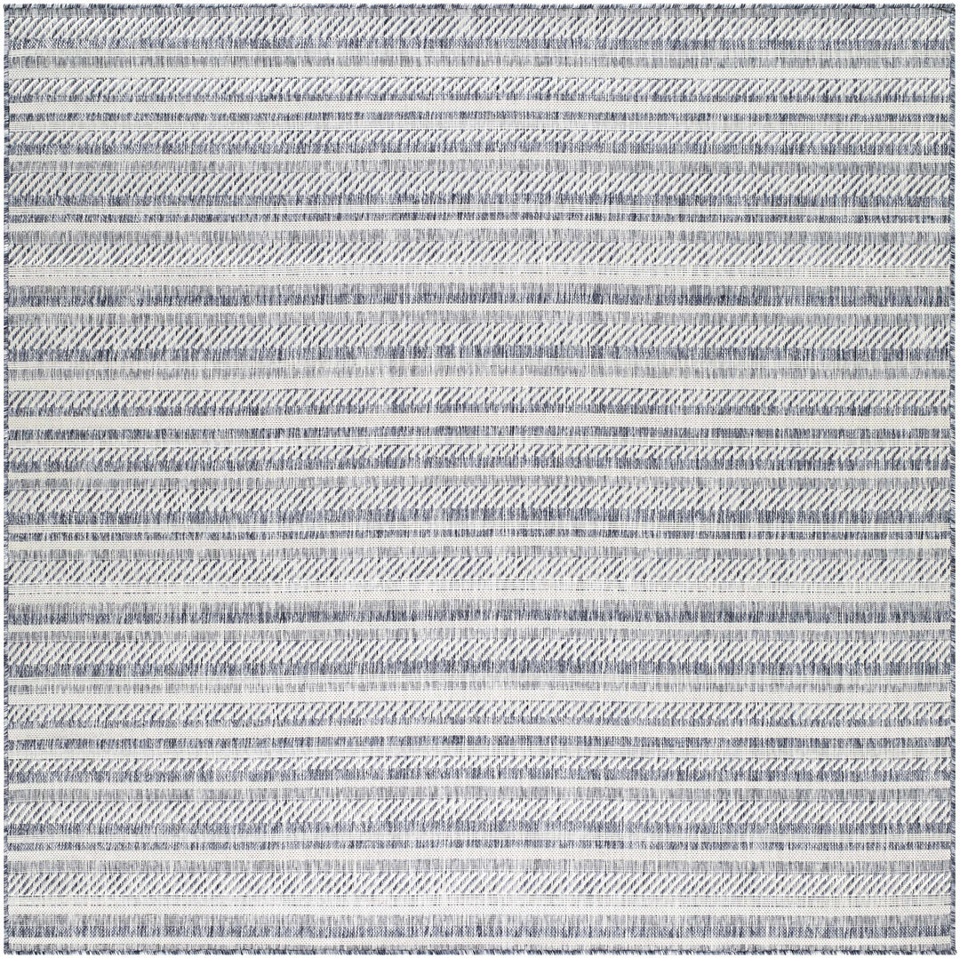 Emirgazi Modern Stripe Pattern Blue Outdoor Rug