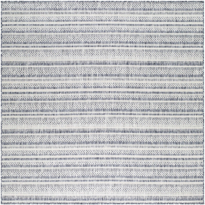 Emirgazi Modern Stripe Pattern Blue Outdoor Rug