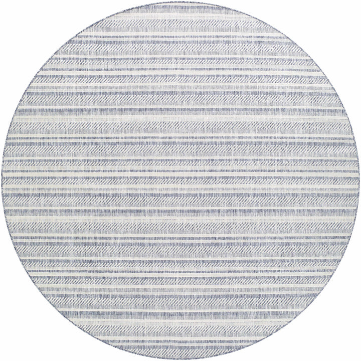 Emirgazi Modern Stripe Pattern Blue Outdoor Rug
