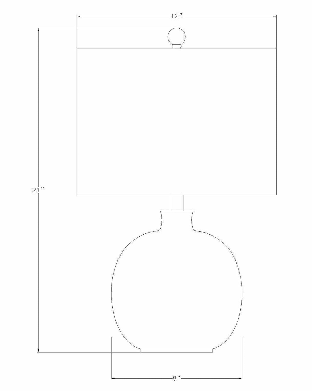 Enetai Glass Table Lamp – Traditional Accent Lighting with Linen Shade