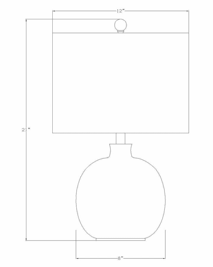 Enetai Glass Table Lamp – Traditional Accent Lighting with Linen Shade